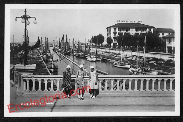 ah9961 - CARTOLINA D'EPOCA - Riccione Città - Il Porto