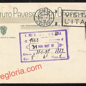 ah5955 - STORIA POSTALE - Pavia Città - Istituto Pavese di Arti Grafiche S. A.