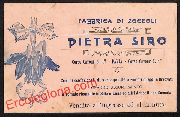 ah5963 - STORIA POSTALE - Pavia Città - Fabbrica di Zoccolo Pietra Siro