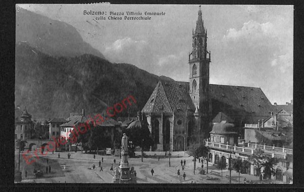ae3527 - CARTOLINA  D'EPOCA - Bolzano Città - Piazza Vittorio Emanuele