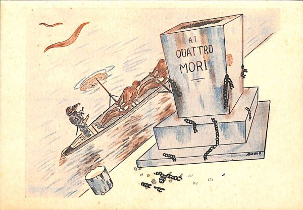 ac7486 - CARTOLINA D'EPOCA - Livorno Città  - Al Quattro Mori