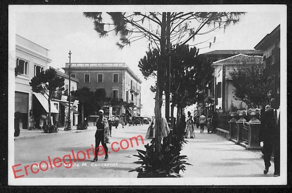 ah9963 - CARTOLINA D'EPOCA - Riccione Città - Viale M. Ceccarini