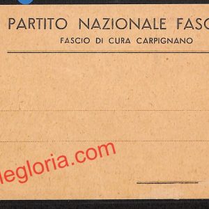 ah5981 - STORIA POSTALE - Pavia Città - Partito Nazionale Fascista