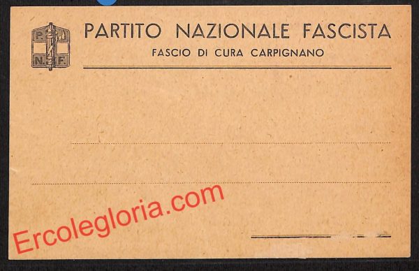 ah5981 - STORIA POSTALE - Pavia Città - Partito Nazionale Fascista