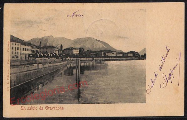 ae5256 - CARTOLINA D'EPOCA - Como Provincia - Gravedona  1903