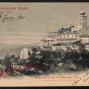 ag0955 - CARTOLINA D'EPOCA - Genova Città - Hotel Restaurant Righi