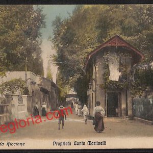 ah9966 - CARTOLINA D'EPOCA - Riccione Città - Proprietà Conte Martinelli