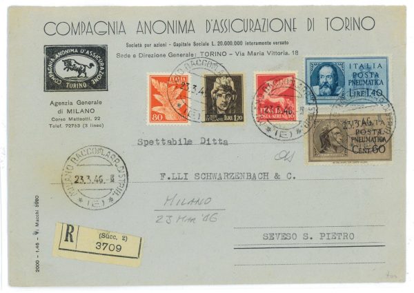 P2502 - ITALIA LUOGOTENENZA , MISTA REGNO LUOGOTENENZA 23.3.1946