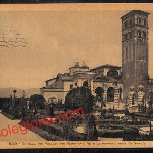 ai0422 - CARTOLINA D'EPOCA - Rieti Città - Torre Campanaria della Cattedrale