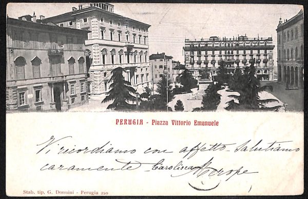 aa9855 - CARTOLINA  D'EPOCA - Perugia Città - Piazza Vittorio Emanuele