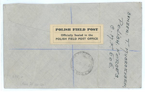 P2510 - ITALIA CORPO POLACCO  MIXED WITH GB STAMP. POSTA POLOWA 129 CANCELLATION - immagine 2