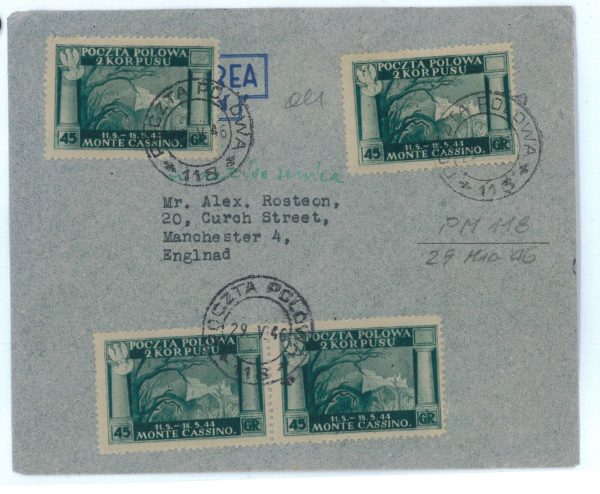 P2511 - ITALIA CORPO POLACCO , POCZTA  POLOWA NR. 118,