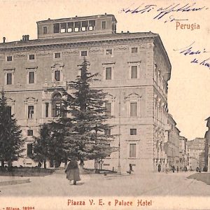 aa9863 - CARTOLINA  D'EPOCA - Perugia Città - Piazza V. E. e Palace Hotel 1907