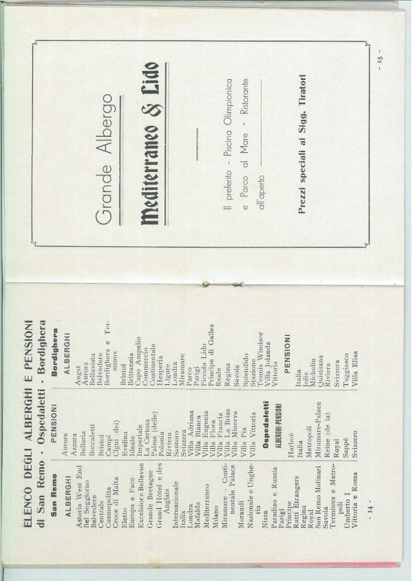 SAN REMO 1935: PROGRAMMA C.O.N.I. TIRO VOLO / PICCIONE - immagine 8