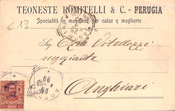 aa9884 - CARTOLINA  D'EPOCA - Perugia Città - 1903