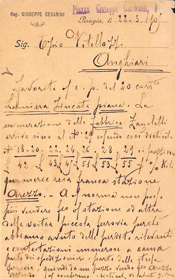 aa9904 - CARTOLINA  D'EPOCA - Perugia Città  1905 - immagine 2