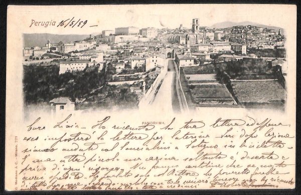 aa9910 - CARTOLINA  D'EPOCA - Perugia Città - 1889