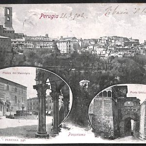 aa9931 - CARTOLINA  D'EPOCA - Perugia Città - Palazzo Municipio  1902