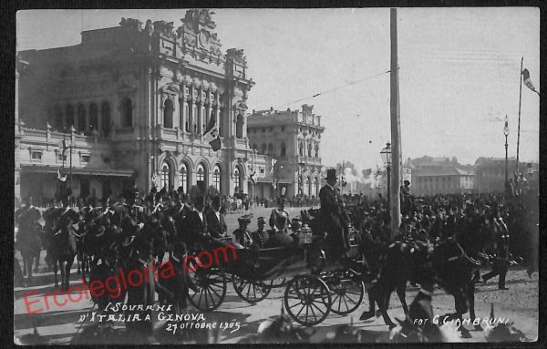 ag1111 - CARTOLINA D'EPOCA - Genova Città - I Sovrani d' Italia a Genova