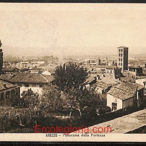 ae0015 - CARTOLINA  D'EPOCA - Arezzo Città - Panorama della Fortezza