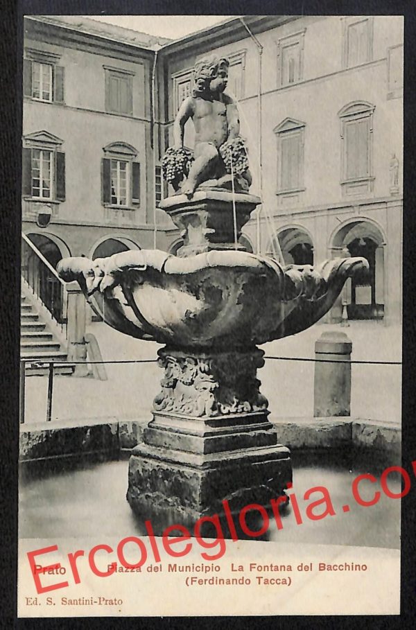 ah9016 - CARTOLINA D'EPOCA - Prato Città - La Fontana del Bacchino