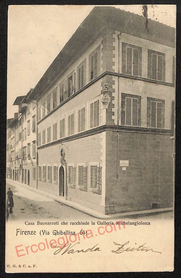 ae6708 - CARTOLINA D'EPOCA - Firenze Città - Via Ghibellina