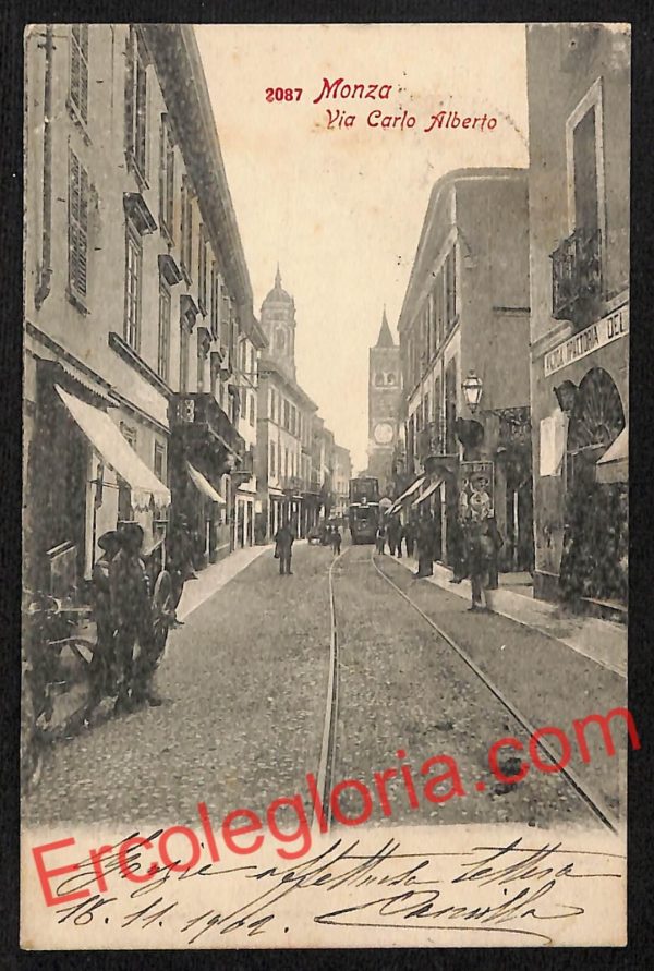 ag9537 - CARTOLINE D'EPOCA - Monza Città - Via Carlo Alberto