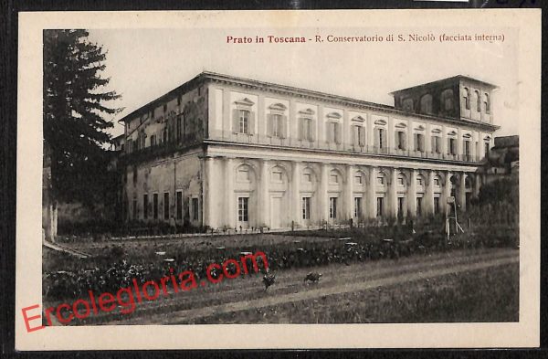 ah9022 - CARTOLINA D'EPOCA - Prato Città - R. Conservatorio di S. Nicolò