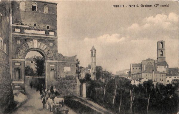 aa9953 - CARTOLINA  D'EPOCA - Perugia Città - Porta S. Girolamo  1912