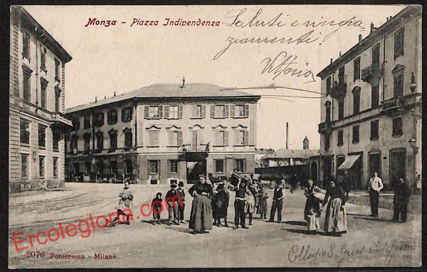 ag9539 - CARTOLINE D'EPOCA - Monza Città - Piazza Indipendenza