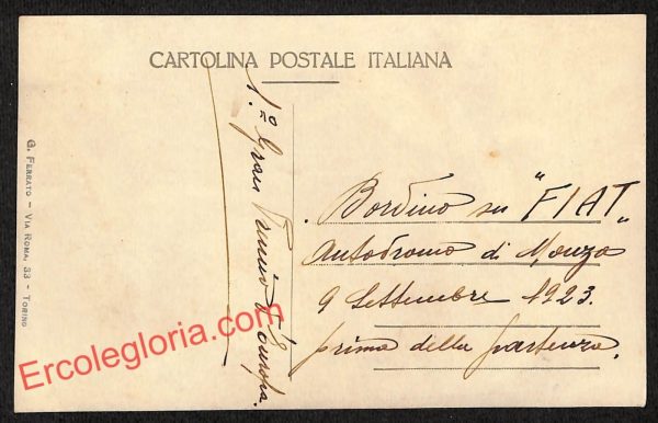 ag9540 - CARTOLINE D'EPOCA - Monza Città - Pilota Bordino - immagine 2
