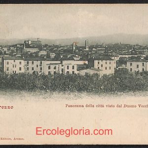 ae0026 - CARTOLINA  D'EPOCA - Arezzo Città - Panorama dal Duomo Vecchio  1901