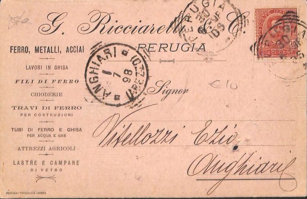 aa9964 - CARTOLINA  D'EPOCA - Perugia Città - 1898