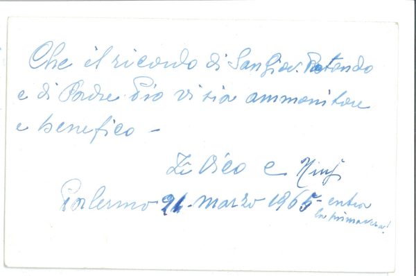 49739   FOTOGRAFIA d'Epoca - FOGGIA  :  San Giovanni Rotondo 27.09.1964 - immagine 2