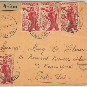 44774 -  CAMEROUN  Cameroon -  POSTAL HISTORY - COVER to USA 1948 - HUNTING