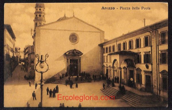 ae0038 - CARTOLINA  D'EPOCA - Arezzo Città - Piazza della Posta