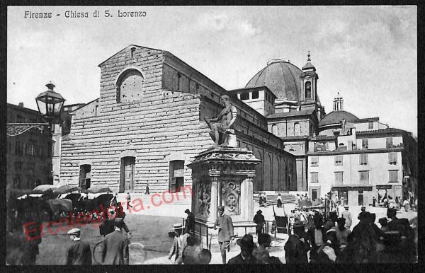 ae7001 - CARTOLINA D'EPOCA - Firenze Città - Chiesa di S. Lorenzo