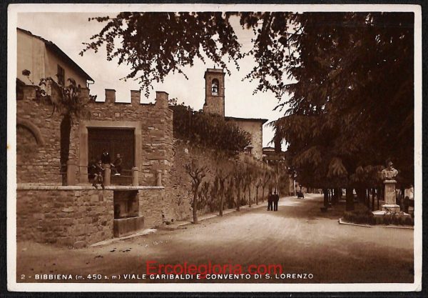 ae0233 - CARTOLINA  D'EPOCA - Arezzo Provincia - Bibbiena  1937