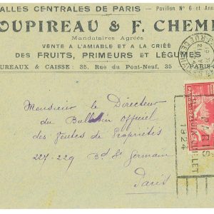 P3483 - OLYMPIC GAMES PARIS 1924 , 21.6.24 . 25 CT. , SINGLE INTERNAL MAIL