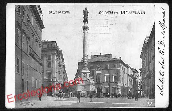 ai0965 - CARTOLINA D'EPOCA - Roma Città - Colona dell' Immacolata