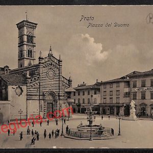ah9047 - CARTOLINA D'EPOCA - Prato Città - Piazza del Duomo
