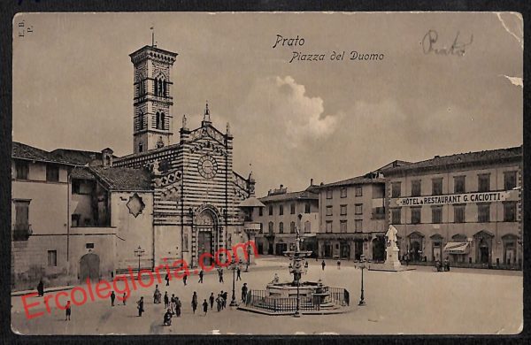 ah9047 - CARTOLINA D'EPOCA - Prato Città - Piazza del Duomo