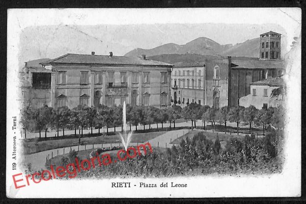 ai0431 - CARTOLINA D'EPOCA - Rieti Città - Piazza del Leone