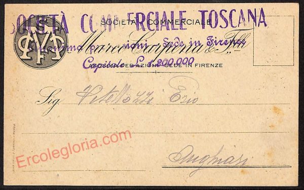 ae6731 - CARTOLINA D'EPOCA - Firenze - Società Commerciale Marco Carpena