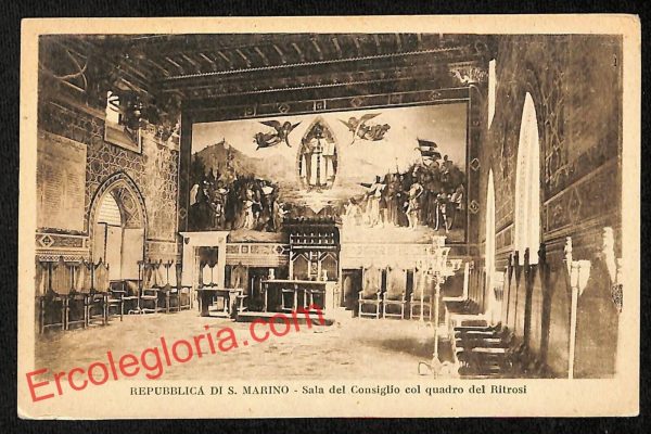 ai4841 - CARTOLINA D'EPOCA - San Marino Città - Sala del Consiglio
