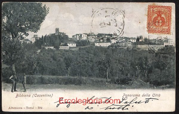 ae0237 - CARTOLINA  D'EPOCA - Arezzo Provincia - Bibbiena  1901