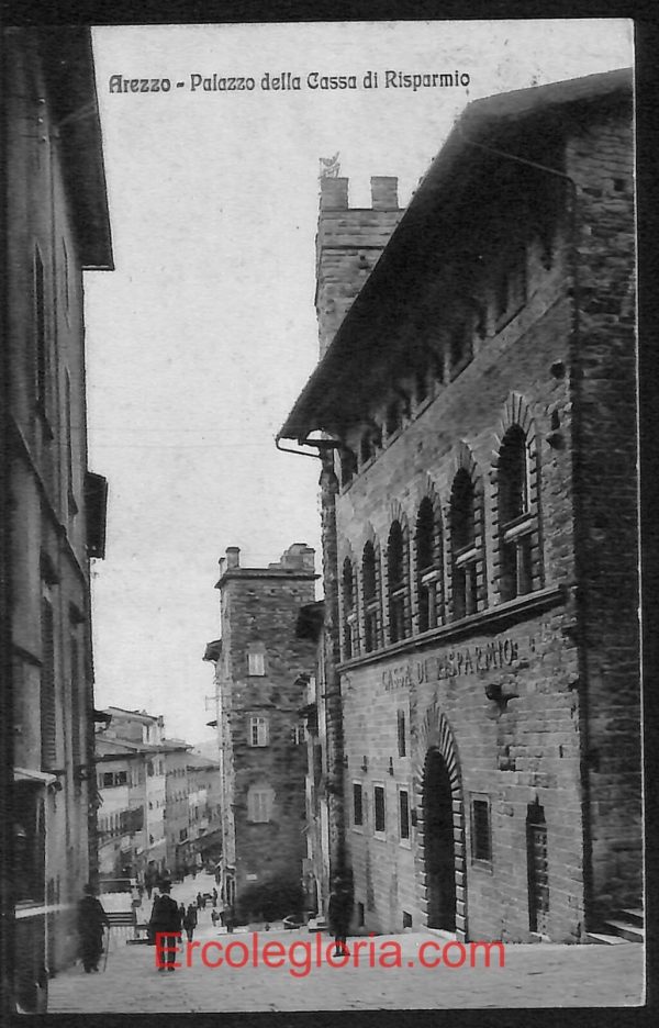 ae0040 - CARTOLINA  D'EPOCA - Arezzo Città - Palazzo della Casa  1925