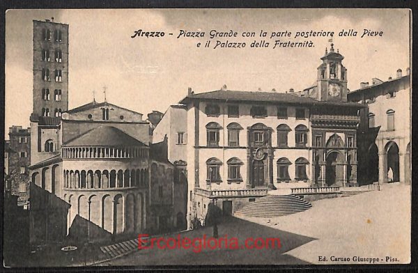 ae0041 - CARTOLINA  D'EPOCA - Arezzo Città - Piazza Grande