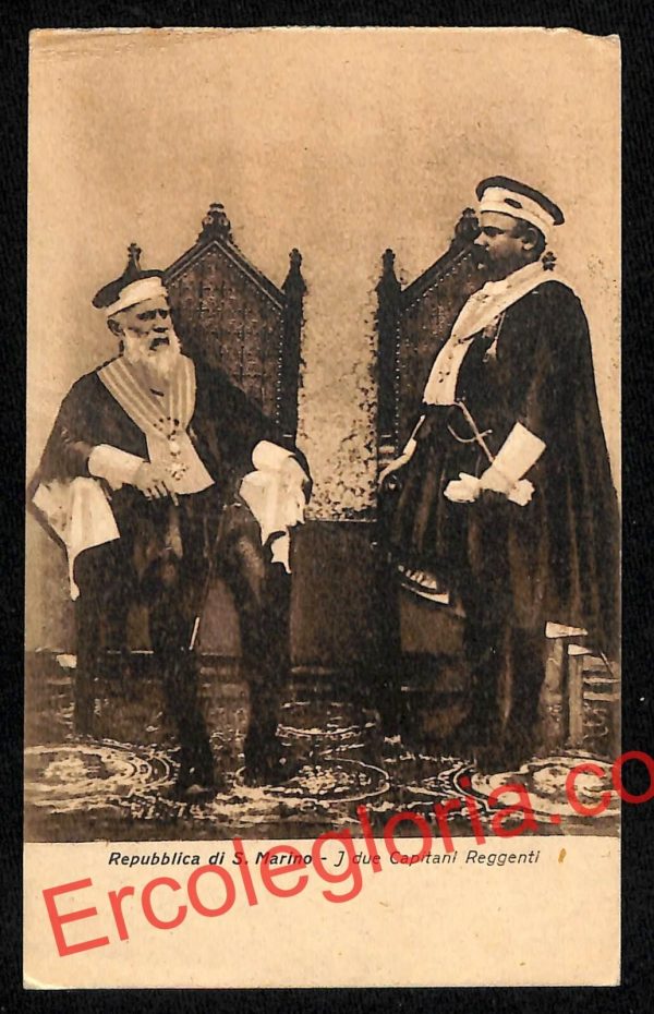 ai4710 - CARTOLINA D'EPOCA - San Marino - I due Capitani Reggenti