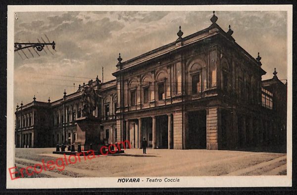 ah3870 - CARTOLINA D'EPOCA - Novara Città - Teatro Coccia